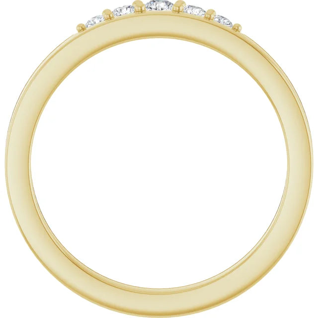 14K Yellow 1/6 CTW Natural Diamond Stackable Ring