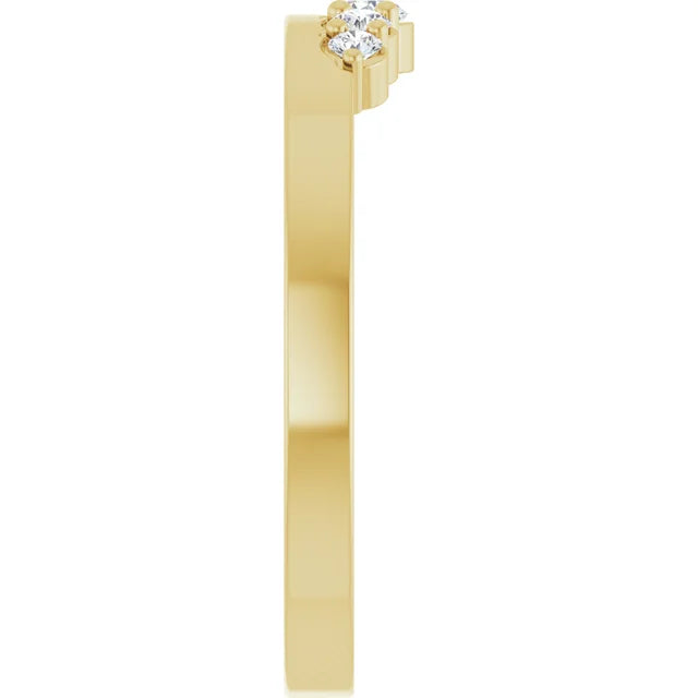 14K Yellow 1/6 CTW Natural Diamond Stackable Ring