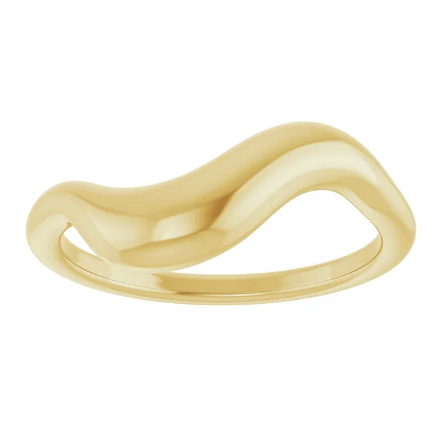 14K Yellow Puffed Freeform Ring