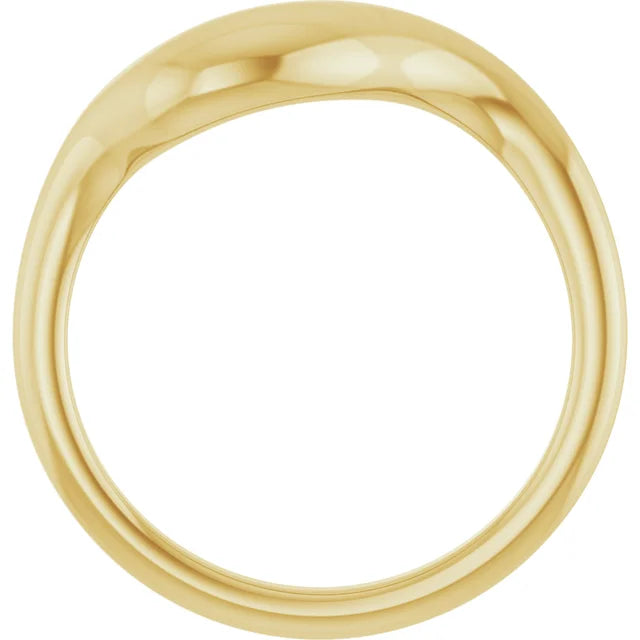 14K Yellow Puffed Freeform Ring