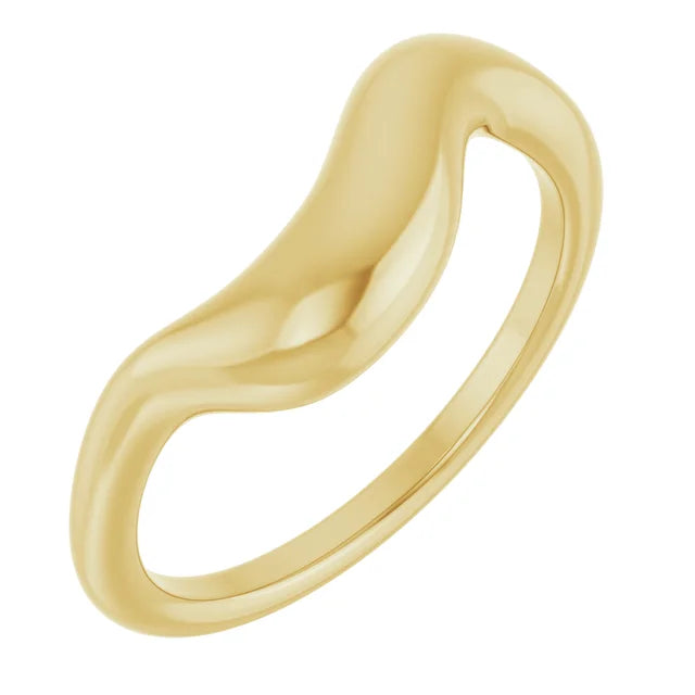 14K Yellow Puffed Freeform Ring