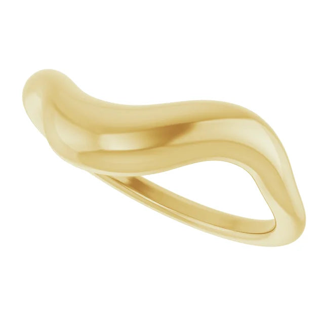 14K Yellow Puffed Freeform Ring