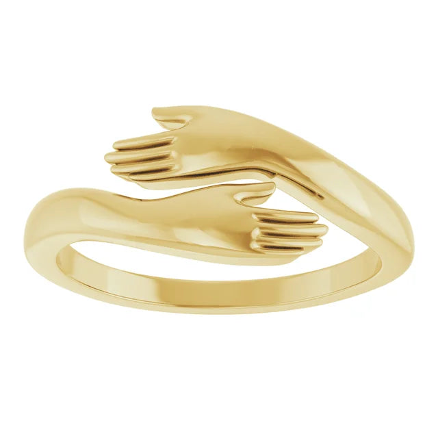 14K Yellow Hug Ring