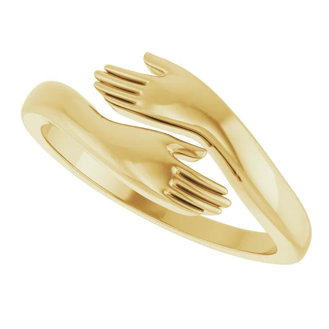 14K Yellow Hug Ring