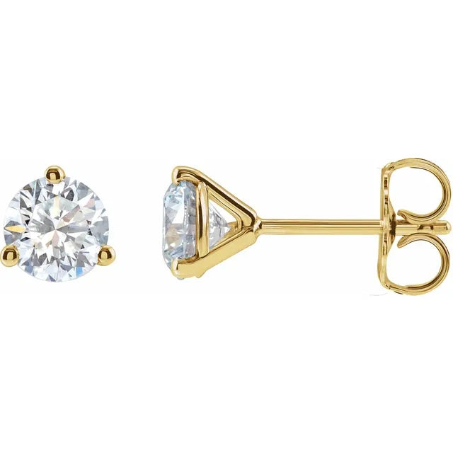 14K Yellow 2 CTW Natural Diamond Stud Earrings