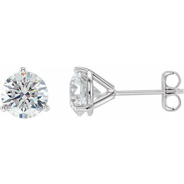 14K White 2 CTW Natural Diamond Stud Earrings