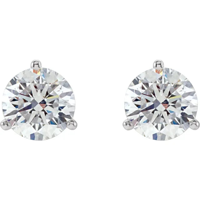 14K White 2 CTW Natural Diamond Stud Earrings