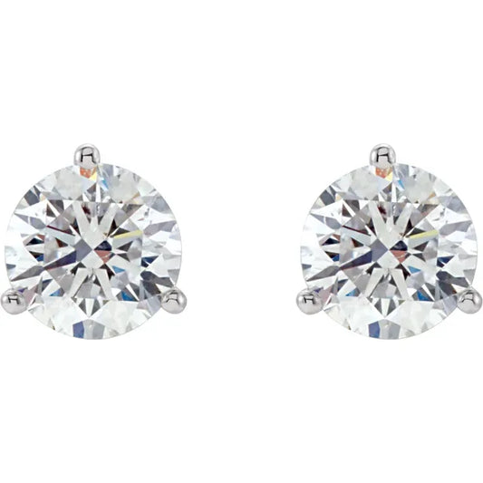 14K White 2 CTW Natural Diamond Stud Earrings