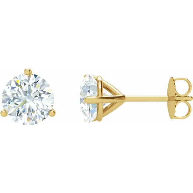 14K Yellow 1 CTW Natural Diamond Stud Earrings