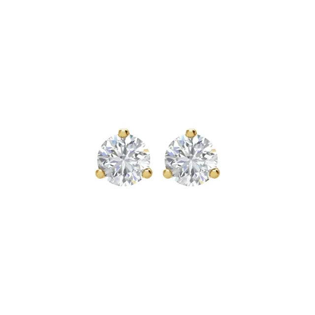 14K Yellow 1 CTW Natural Diamond Stud Earrings