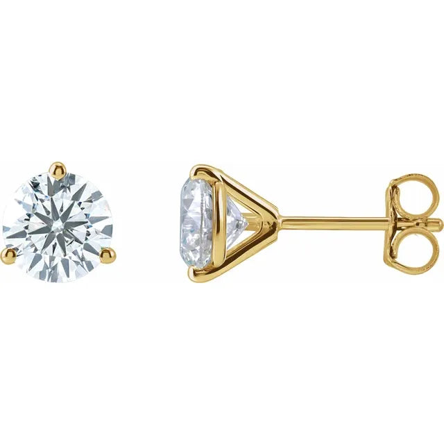 14K Yellow 2 CTW Lab-Grown Diamond Stud Earrings