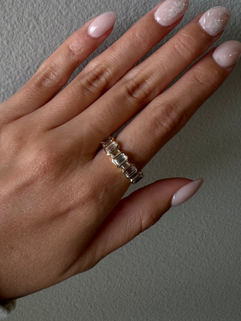 1.58cttw Emerald Cut Lab Grown Diamond Band
