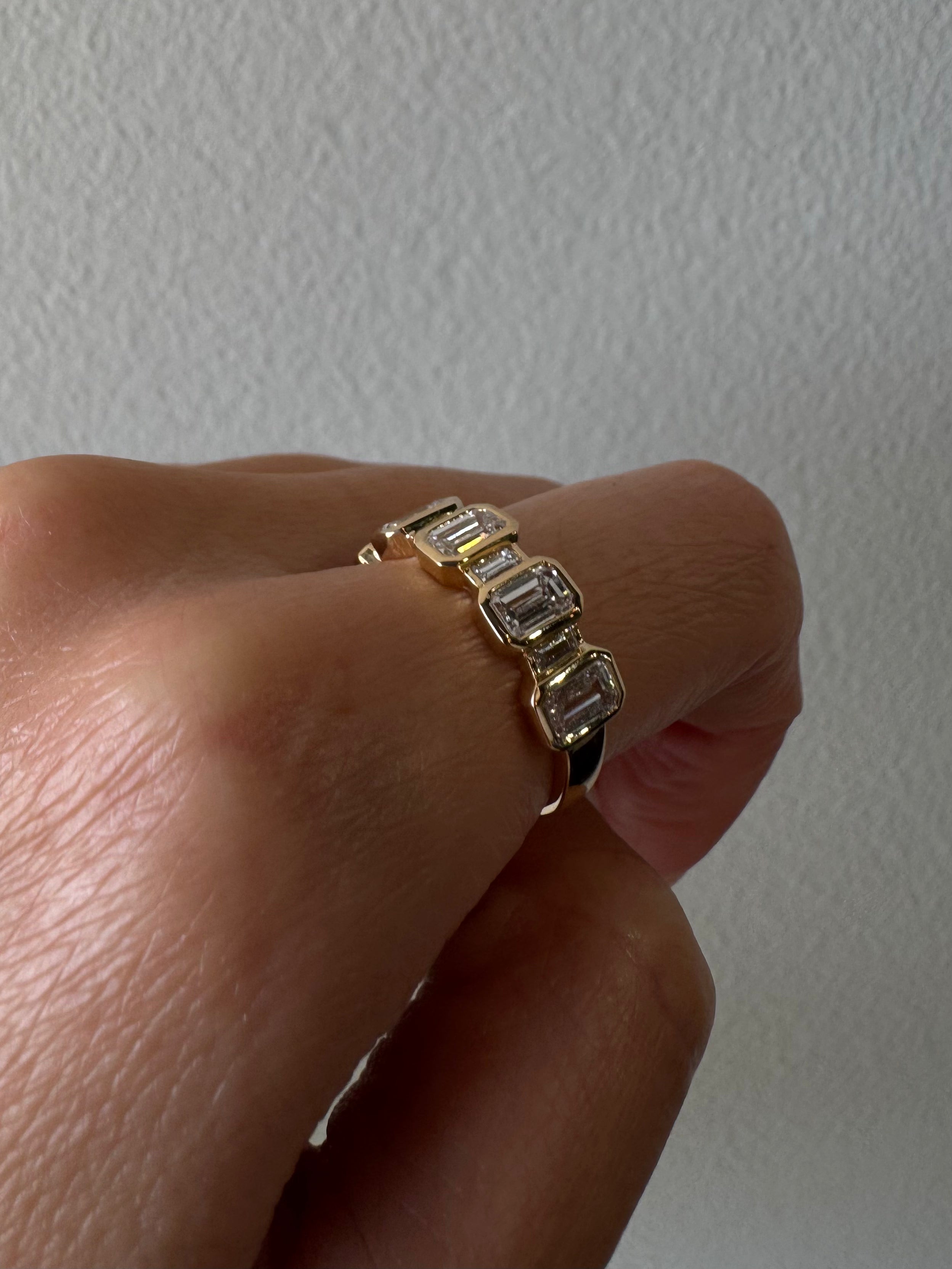 1.58cttw Emerald Cut Lab Grown Diamond Band