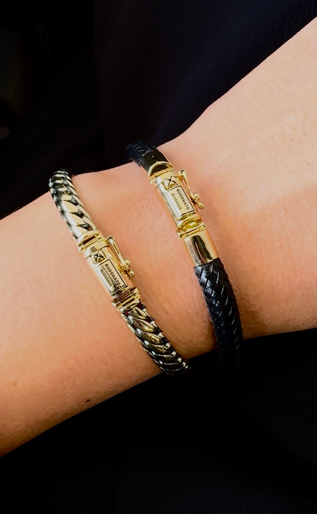 Buddha to Buddha Bennett Gold Leather Bracelet