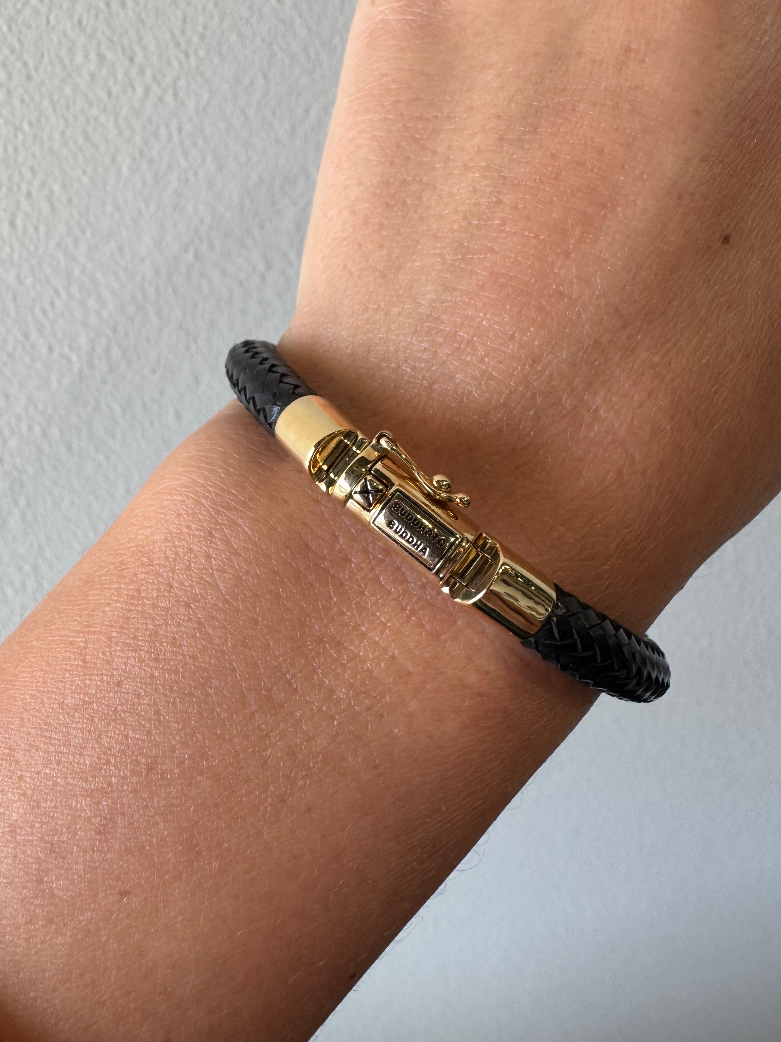 Buddha to Buddha Bennett Gold Leather Bracelet