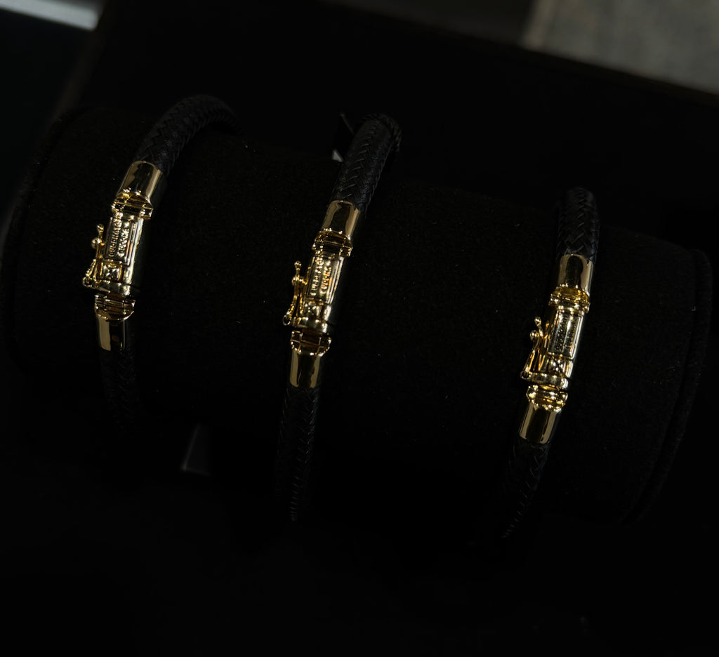 Buddha to Buddha Bennett Gold Leather Bracelet