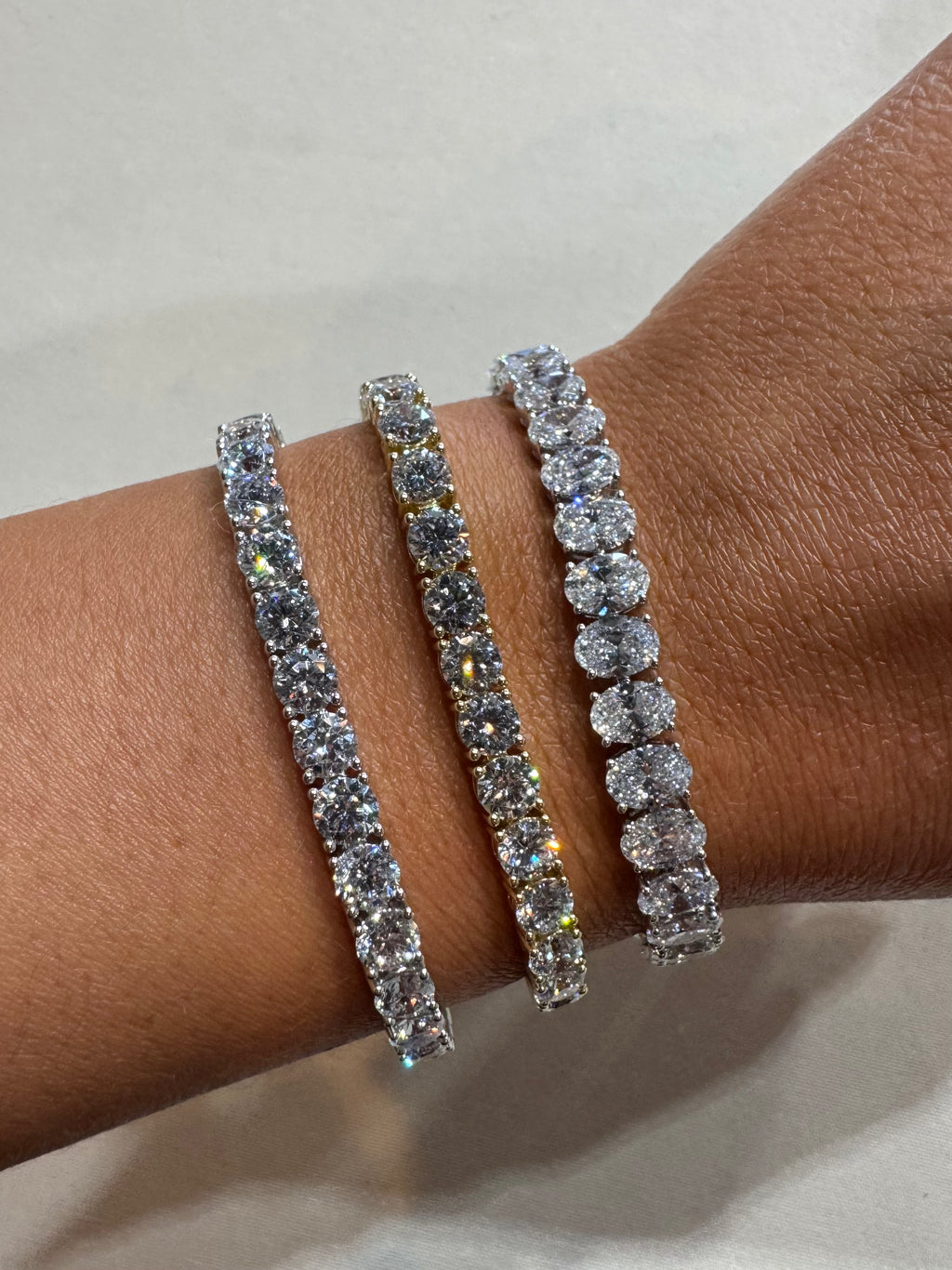 Large Lab Grown Oval Diamond Tennis Bracelet