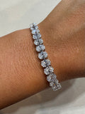 Large Lab Grown Oval Diamond Tennis Bracelet